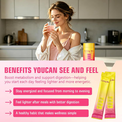 Cutting Drink Mix –Supports Energy & Gut Health, Satiety & Metabolism Support - 30 Servings