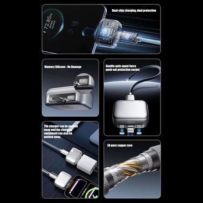 Stop Charge Smart C-type Charger 140W Auto Disconnect Charging Adapter