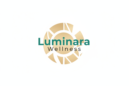 Luminara Wellness Logo - Light Gold Sun